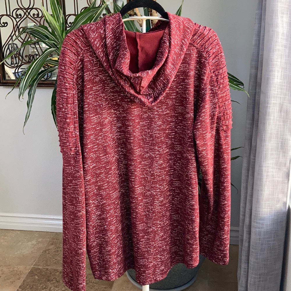 Carbon maroon hooded sweatshirt size L